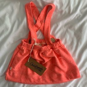 Childhoods neon suspender skirt